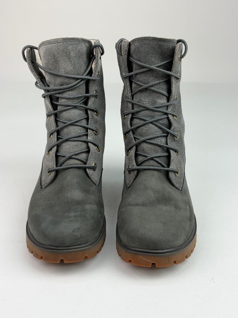 Timberland Jayne Fleece Fold-Down Boots Leather A1SGI Womens Size 8 Gray Nubuck